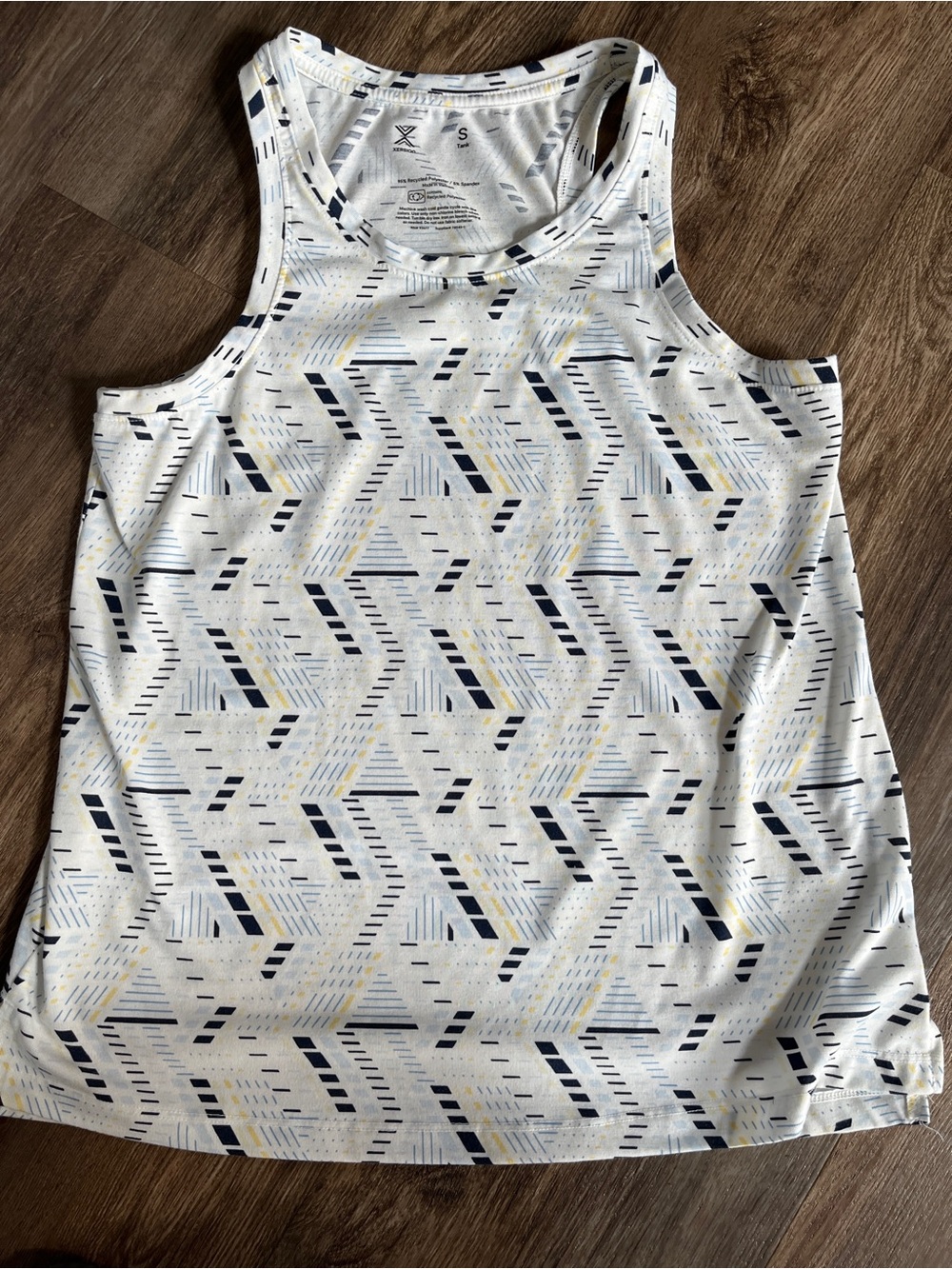 Xersion Women's Size Small Geometric Print Activewear Racerback Tank Top